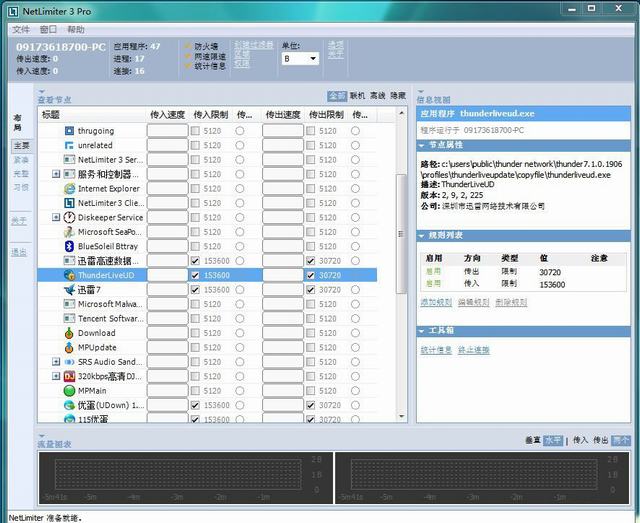 电脑网络流量控制软件NetLimiter V3.0.0.9专业破解版